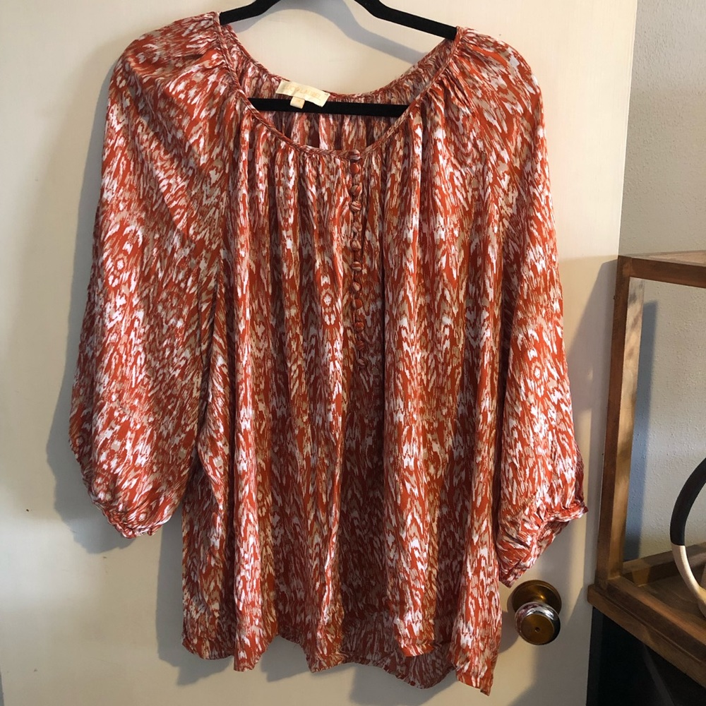 EUC PLUS SIZE Lucy and Laurel Print Top Size 3X